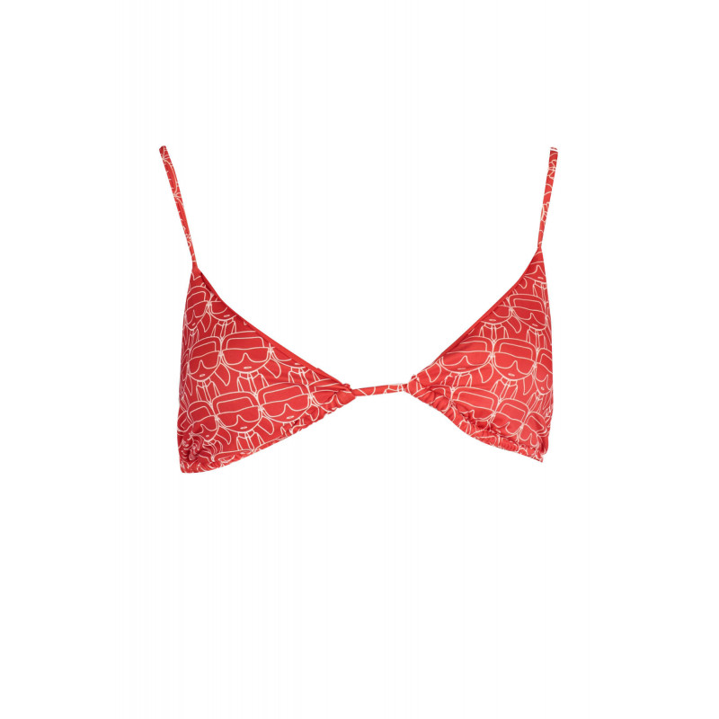 KARL LAGERFELD BEACHWEAR TOP WOMEN'S COSTUME RED