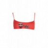 KARL LAGERFELD BEACHWEAR TOP WOMEN'S COSTUME RED