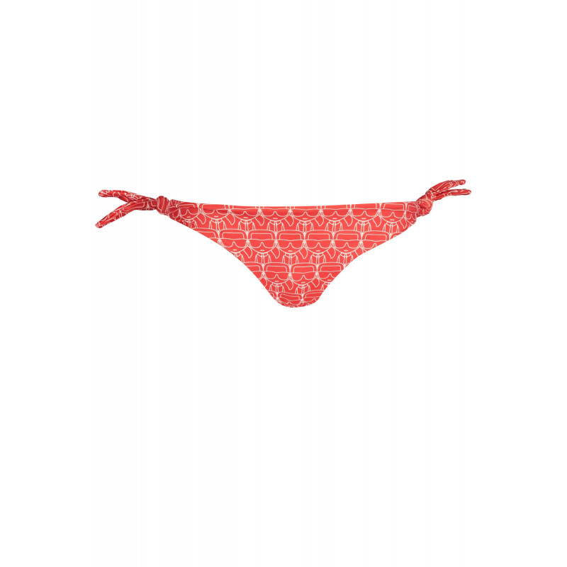 KARL LAGERFELD BEACHWEAR MAILLOT DE BAIN SIDE BOTTOM FEMME ROUGE