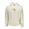 CALVIN KLEIN WHITE MEN'S SWEATSHIRT WITHOUT ZIP