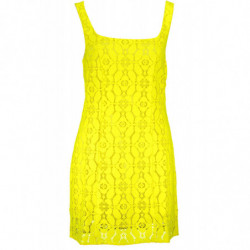 DESIGUAL WOMEN'S SHORT DRESS YELLOW
