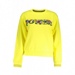 SUDADERA DESIGUAL SIN CREMALLERA MUJER AMARILLO