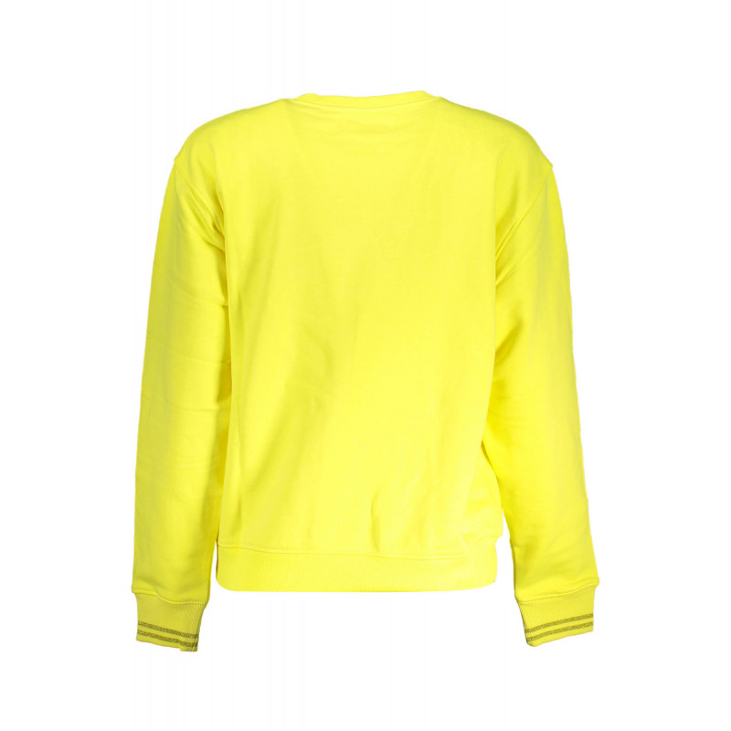 SUDADERA DESIGUAL SIN CREMALLERA MUJER AMARILLO