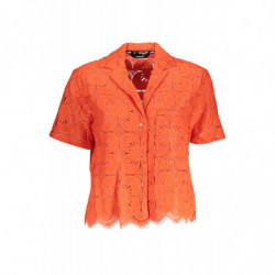 CAMISETA MANGA CORTA MUJER DESIGUAL NARANJA