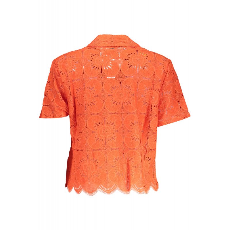 CHEMISE FEMME DESIGUAL ORANGE MANCHES COURTES