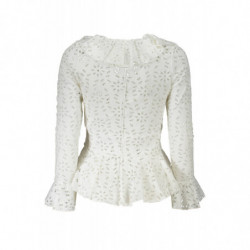 CAMISETA DESIGUAL MANGA LARGA MUJER BLANCO