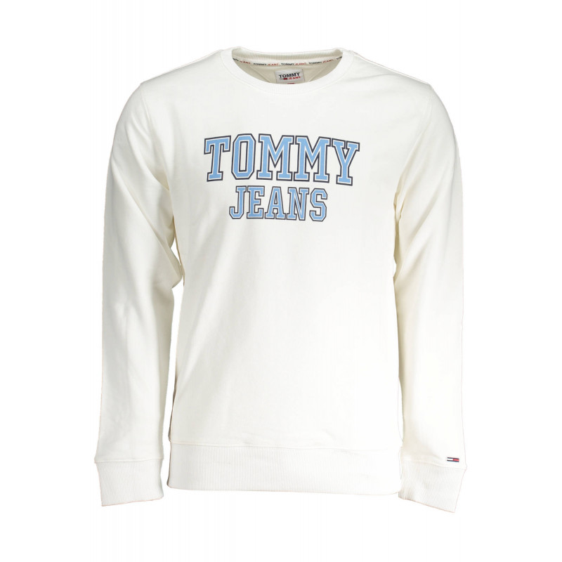 SUDADERA TOMMY HILFIGER HOMBRE BLANCA SIN CREMALLERA