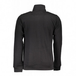 GIAN MARCO VENTURI MEN'S BLACK ZIPPED SWEATSHIRT