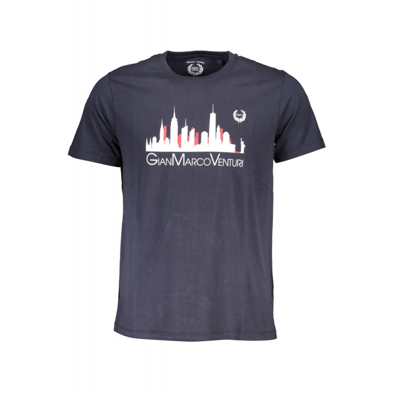 GIAN MARCO VENTURI MEN'S SHORT SLEEVED T-SHIRT BLUE