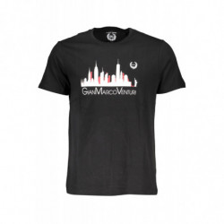 GIAN MARCO VENTURI BLACK MAN SHORT SLEEVE T-SHIRT
