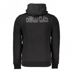 SWEAT-SHIRT CAVALLI CLASS AVEC ZIP NOIR HOMME