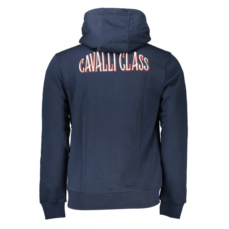 SWEAT-SHIRT HOMME CAVALLI CLASS AVEC ZIP BLEU