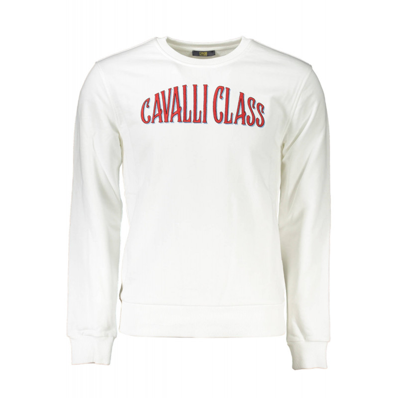 SUDADERA CAVALLI CLASS SIN CREMALLERA HOMBRE BLANCO