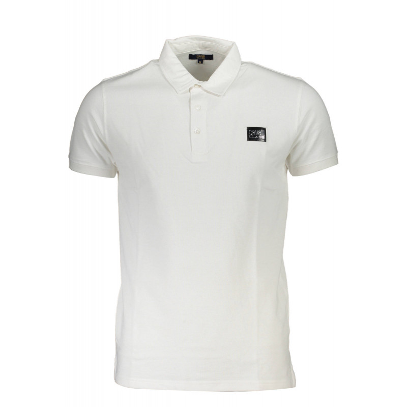 CAVALLI CLASS POLO KURZARM HERREN WEISS