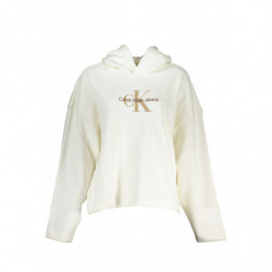 CALVIN KLEIN WOMEN'S SWEATSHIRT WITHOUT ZIP WHITE
