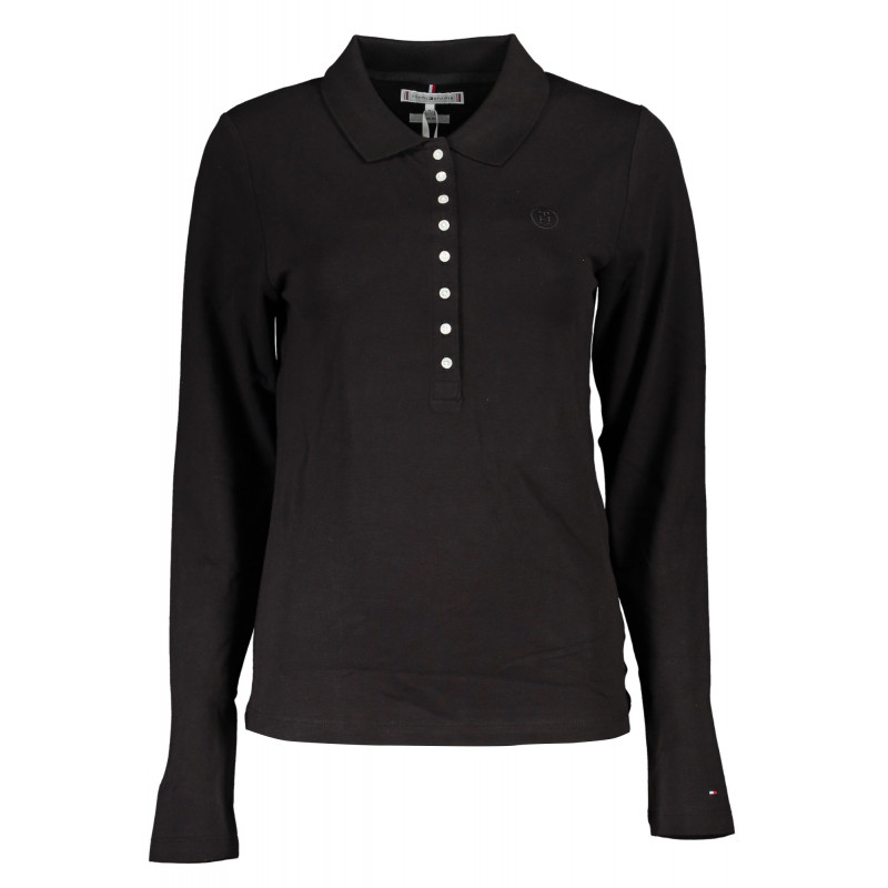 TOMMY HILFIGER POLO À MANCHES LONGUES FEMME NOIR