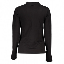 TOMMY HILFIGER WOMEN'S LONG SLEEVE POLO SHIRT BLACK