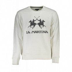 SUDADERA HOMBRE BLANCA SIN CREMALLERA LA MARTINA