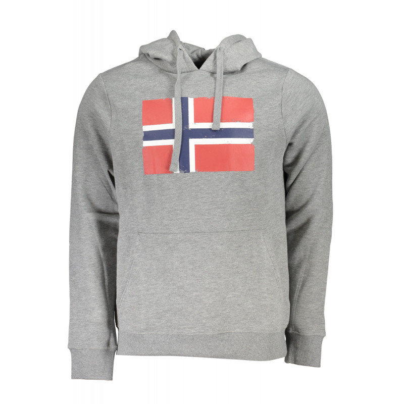 NORVÈGE 1963 SWEAT-SHIRT SANS FERMETURE ÉCLAIR GRIS POUR HOMMES
