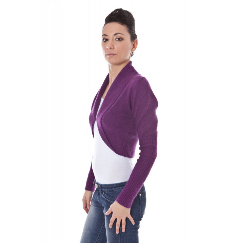 DATCH SHRUG MANGA LARGA MORADO MUJER