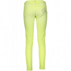 JUST CAVALLI YELLOW WOMEN'S TROUSERS