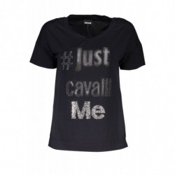 JUST CAVALLI DAMEN KURZARM T-SHIRT SCHWARZ