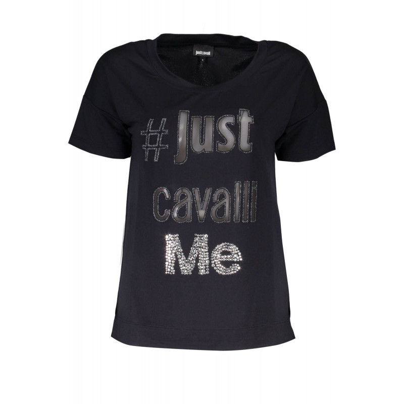 JUST CAVALLI T-SHIRT À MANCHES COURTES FEMME NOIR