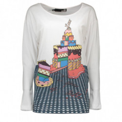 LOVE MOSCHINO CAMISETA MANGA LARGA MUJER BLANCO