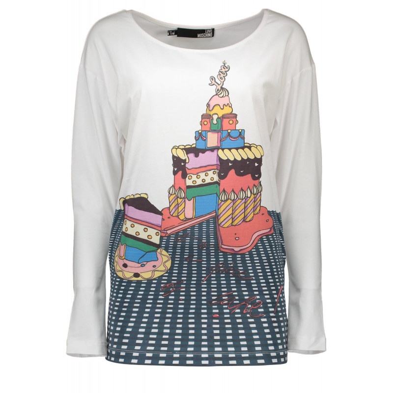 LOVE MOSCHINO CAMISETA MANGA LARGA MUJER BLANCO