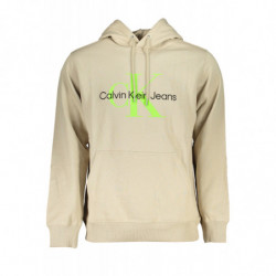 SWEAT-SHIRT SANS FERMETURE ÉCLAIR BEIGE CALVIN KLEIN POUR HOMMES