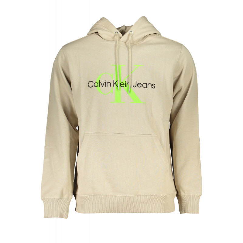 SUDADERA SIN CREMALLERA BEIGE HOMBRE CALVIN KLEIN