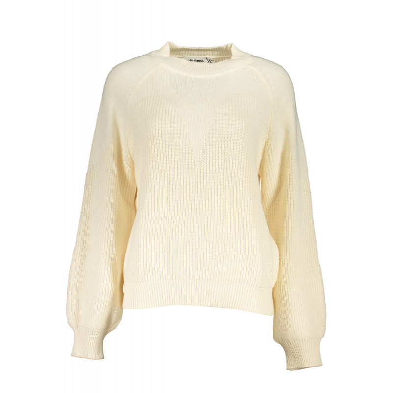DESIGUAL WHITE WOMEN'S SWEATER