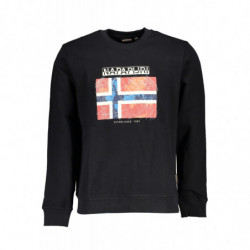 NAPAPIJRI MEN'S BLACK ZIPLESS SWEATSHIRT