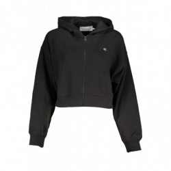 CALVIN KLEIN WOMEN'S BLACK ZIP SWEATSHIRT