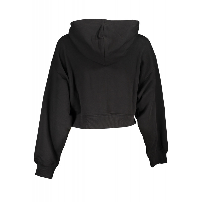 SWEAT-SHIRT ZIPPÉ NOIR CALVIN KLEIN FEMME