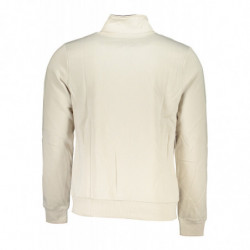 GIAN MARCO VENTURI MEN'S WHITE ZIP SWEATSHIRT