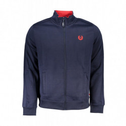 GIAN MARCO VENTURI HERREN-SWEATSHIRT MIT BLAUEM ZIP