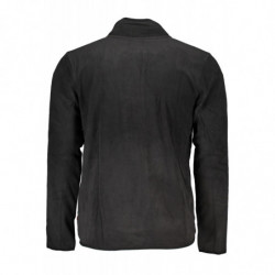 SWEAT-SHIRT ZIPPÉ NOIR GIAN MARCO VENTURI POUR HOMMES