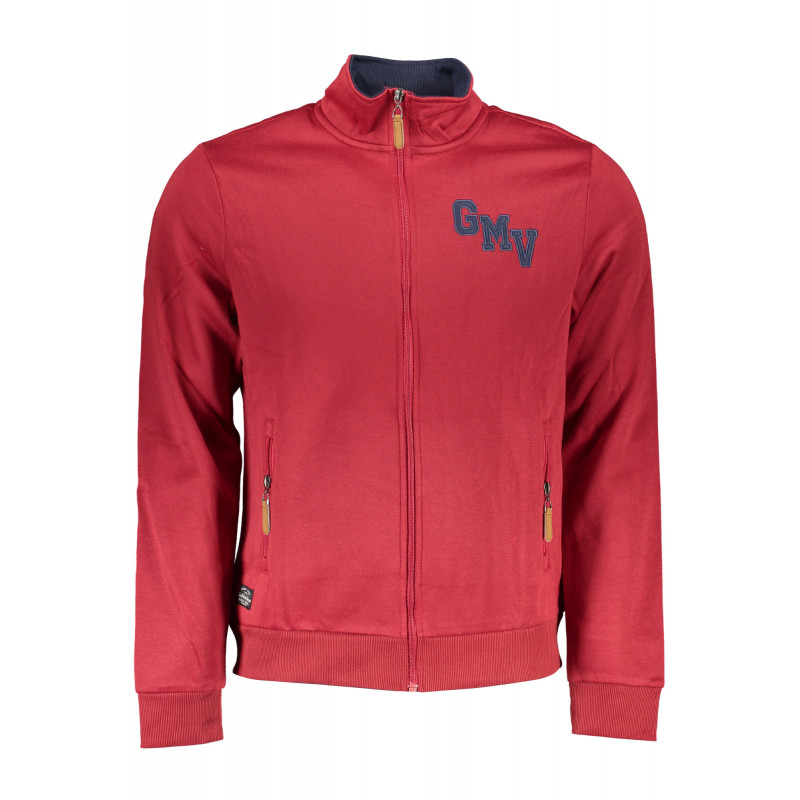 SUDADERA DE HOMBRE ROJA CON CREMALLERA GIAN MARCO VENTURI