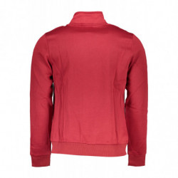 GIAN MARCO VENTURI HERREN-SWEATSHIRT MIT ROTEM ZIP