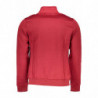 GIAN MARCO VENTURI HERREN-SWEATSHIRT MIT ROTEM ZIP
