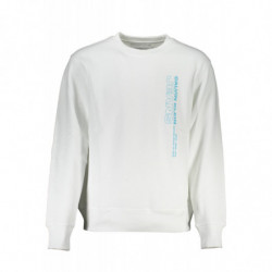 CALVIN KLEIN MEN'S WHITE ZIPLESS SWEATSHIRT