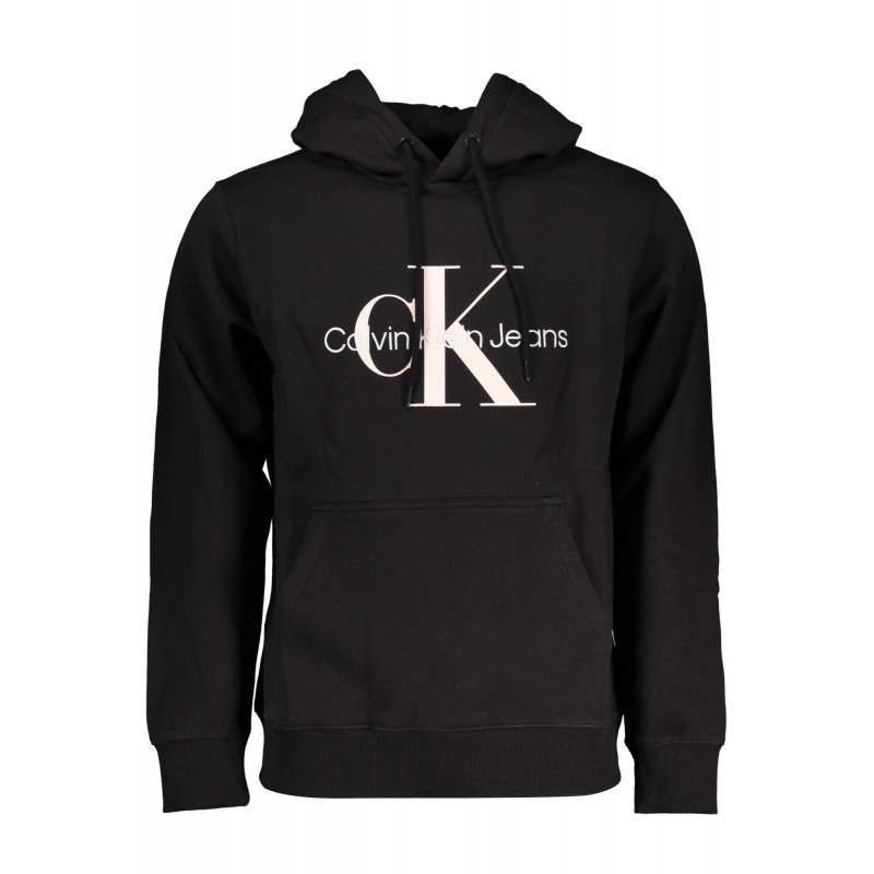 SUDADERA SIN CREMALLERA NEGRA DE HOMBRE CALVIN KLEIN