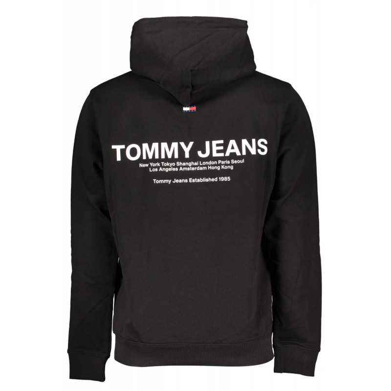 SUDADERA SIN CREMALLERA NEGRA TOMMY HILFIGER HOMBRE
