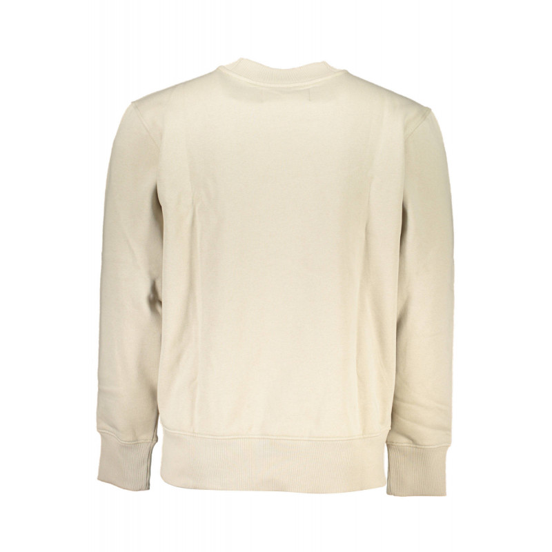 SWEAT-SHIRT SANS FERMETURE ÉCLAIR BEIGE CALVIN KLEIN POUR HOMMES