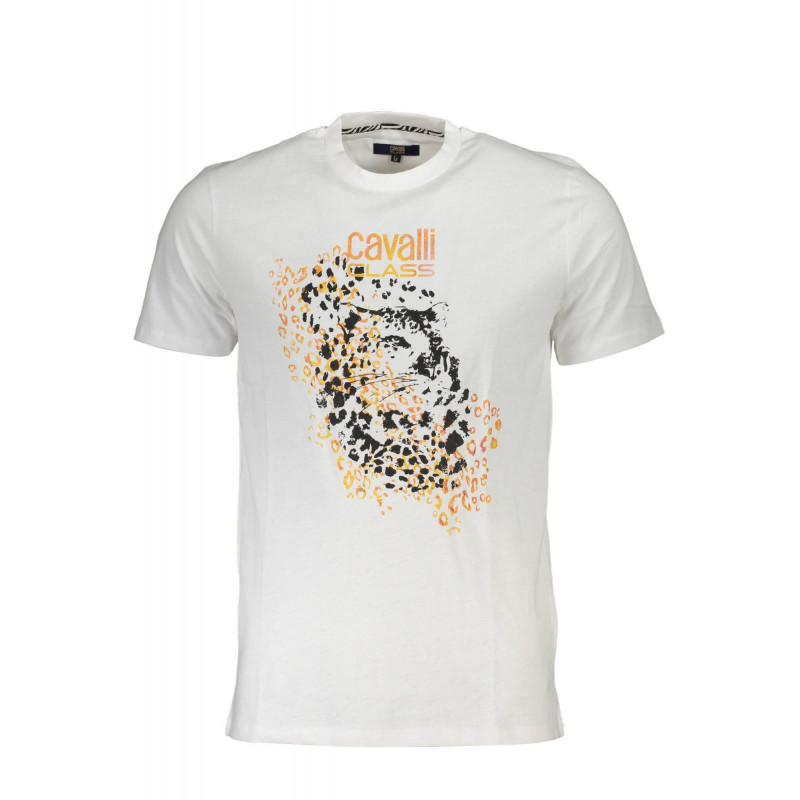 CAVALLI CLASS MEN'S SHORT SLEEVED T-SHIRT WHITE
