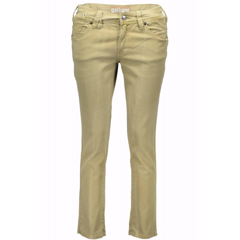 JOHN GALLIANO WOMEN'S GREEN PINOCCHIETTO PANTS