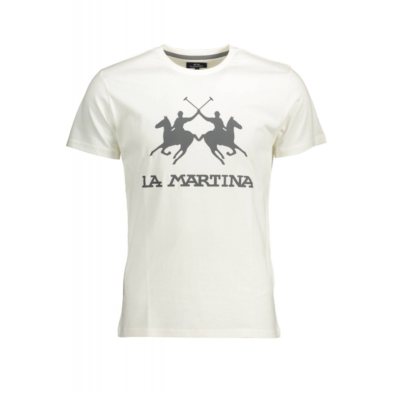 CAMISETA MANGA CORTA HOMBRE BLANCA LA MARTINA