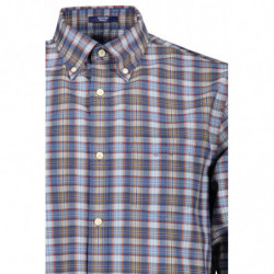 CHEMISE HOMME GANT BLEUE À MANCHES LONGUES