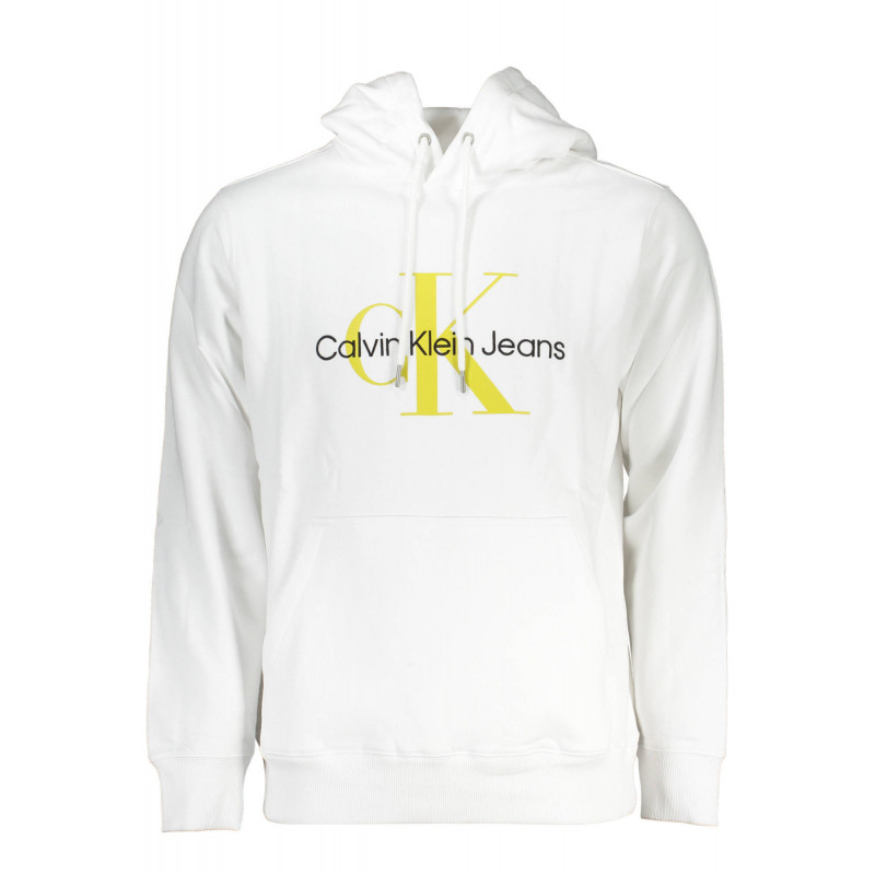 SUDADERA BLANCA SIN CREMALLERA CALVIN KLEIN HOMBRE